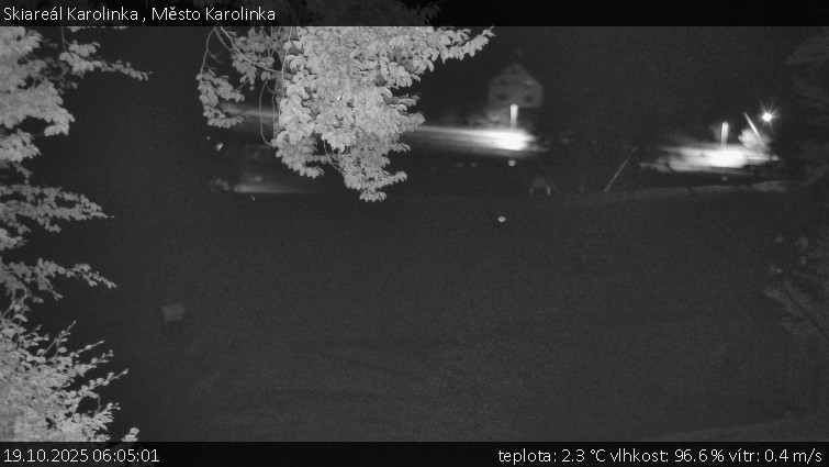 Skiareál Karolinka - Město Karolinka - 19.10.2025 v 06:05 Skiareál Karolinka - Město Karolinka - 19.10.2025 v 06:05
