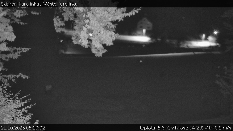 Skiareál Karolinka - Město Karolinka - 21.10.2025 v 05:10 Skiareál Karolinka - Město Karolinka - 21.10.2025 v 05:10