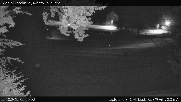 Skiareál Karolinka - Město Karolinka - 21.10.2025 v 05:20 Skiareál Karolinka - Město Karolinka - 21.10.2025 v 05:20