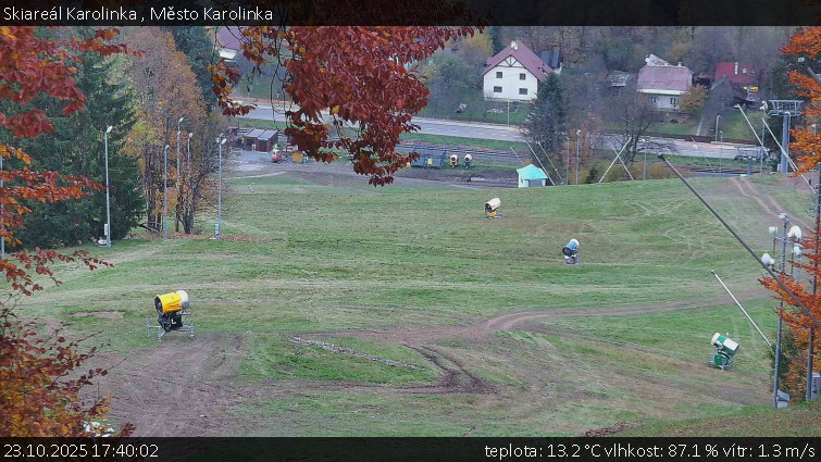 Skiareál Karolinka - Město Karolinka - 23.10.2025 v 17:40 Skiareál Karolinka - Město Karolinka - 23.10.2025 v 17:40