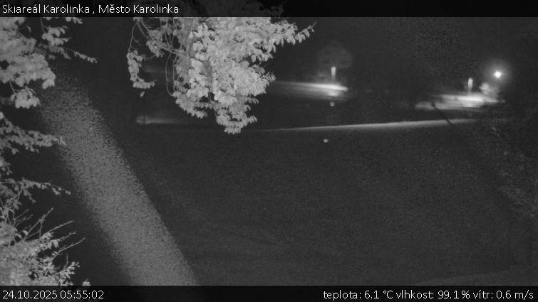 Skiareál Karolinka - Město Karolinka - 24.10.2025 v 05:55 Skiareál Karolinka - Město Karolinka - 24.10.2025 v 05:55