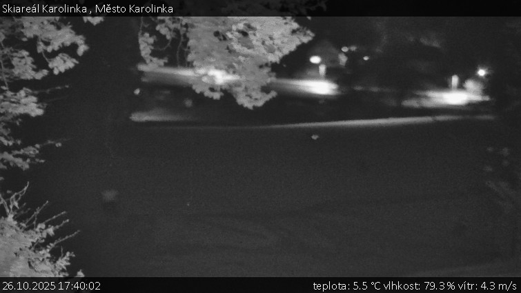 Skiareál Karolinka  - Město Karolinka - 26.10.2025 v 17:40 Skiareál Karolinka  - Město Karolinka - 26.10.2025 v 17:40