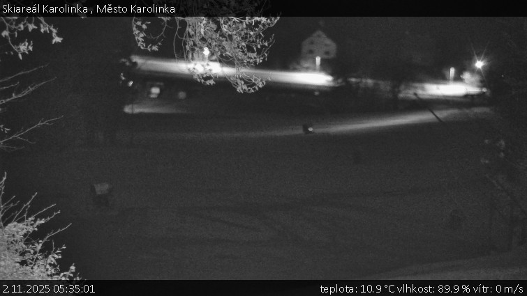 Skiareál Karolinka - Město Karolinka - 2.11.2025 v 05:35 Skiareál Karolinka - Město Karolinka - 2.11.2025 v 05:35