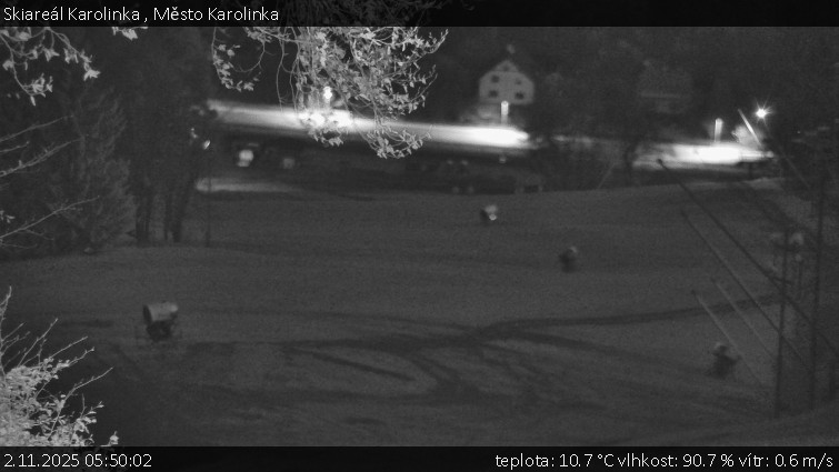 Skiareál Karolinka - Město Karolinka - 2.11.2025 v 05:50 Skiareál Karolinka - Město Karolinka - 2.11.2025 v 05:50