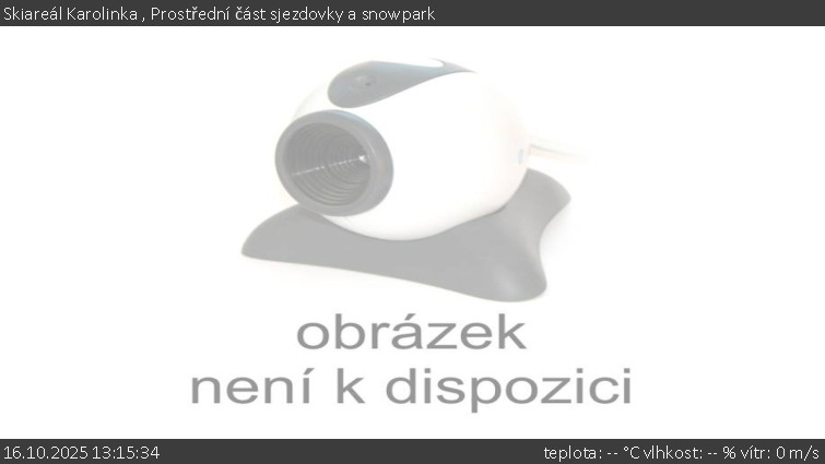 Skiareál Karolinka - Prostřední část sjezdovky a snowpark - 16.10.2025 v 13:15 Skiareál Karolinka - Prostřední část sjezdovky a snowpark - 16.10.2025 v 13:15