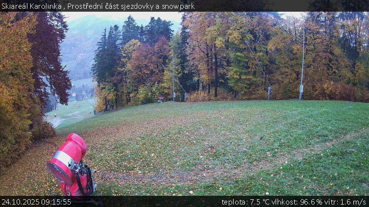Skiareál Karolinka - Prostřední část sjezdovky a snowpark - 24.10.2025 v 09:15 Skiareál Karolinka - Prostřední část sjezdovky a snowpark - 24.10.2025 v 09:15
