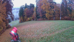 Prostřední část sjezdovky a snowpark