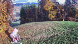 Prostřední část sjezdovky a snowpark