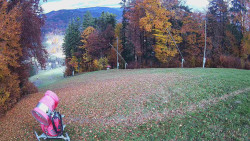 Prostřední část sjezdovky a snowpark