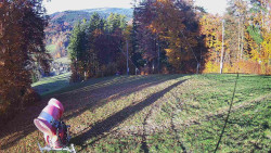 Prostřední část sjezdovky a snowpark