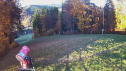 Prostřední část sjezdovky a snowpark