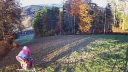 Prostřední část sjezdovky a snowpark