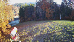 Prostřední část sjezdovky a snowpark