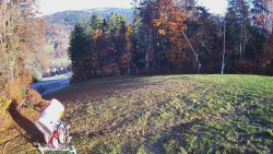 Prostřední část sjezdovky a snowpark