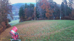 Prostřední část sjezdovky a snowpark