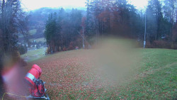 Prostřední část sjezdovky a snowpark