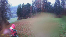 Prostřední část sjezdovky a snowpark