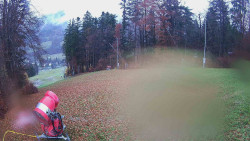 Prostřední část sjezdovky a snowpark