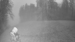 Prostřední část sjezdovky a snowpark