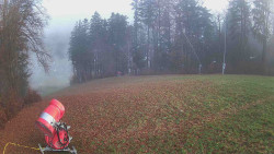 Prostřední část sjezdovky a snowpark