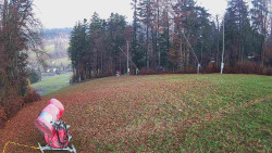 Prostřední část sjezdovky a snowpark