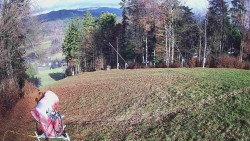 Prostřední část sjezdovky a snowpark
