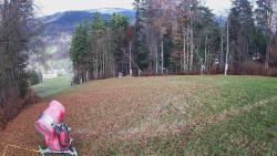 Prostřední část sjezdovky a snowpark