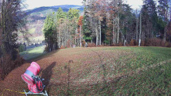 Prostřední část sjezdovky a snowpark