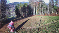 Prostřední část sjezdovky a snowpark