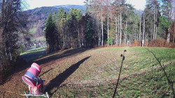 Prostřední část sjezdovky a snowpark