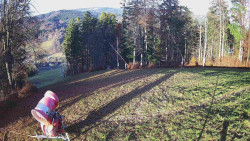 Prostřední část sjezdovky a snowpark