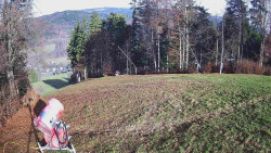 Prostřední část sjezdovky a snowpark