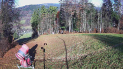 Prostřední část sjezdovky a snowpark