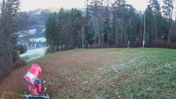 Prostřední část sjezdovky a snowpark