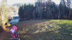 Prostřední část sjezdovky a snowpark