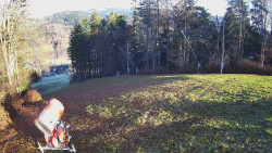 Prostřední část sjezdovky a snowpark