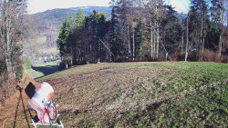 Prostřední část sjezdovky a snowpark