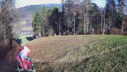 Prostřední část sjezdovky a snowpark