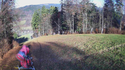 Prostřední část sjezdovky a snowpark