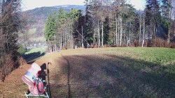 Prostřední část sjezdovky a snowpark