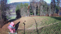 Prostřední část sjezdovky a snowpark