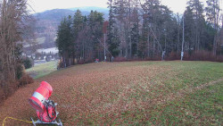 Prostřední část sjezdovky a snowpark