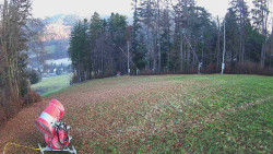 Prostřední část sjezdovky a snowpark