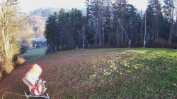 Prostřední část sjezdovky a snowpark