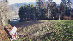 Prostřední část sjezdovky a snowpark