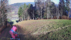 Prostřední část sjezdovky a snowpark