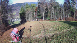 Prostřední část sjezdovky a snowpark