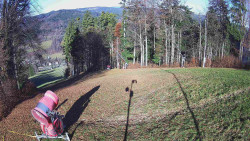 Prostřední část sjezdovky a snowpark