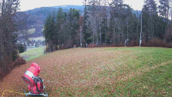 Prostřední část sjezdovky a snowpark