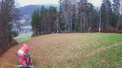 Prostřední část sjezdovky a snowpark